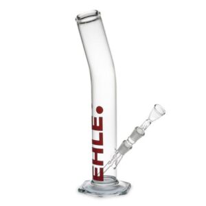 EHLE Glass Bent Neck Clear Cylinder Bong