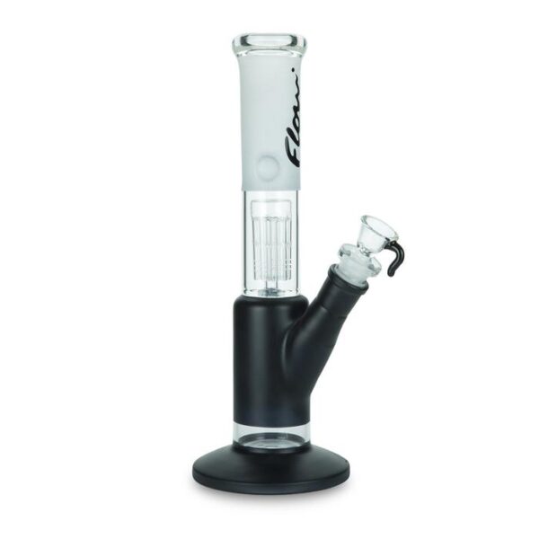 Flow 8-Arm Tree Perc Black Cylinder Bong