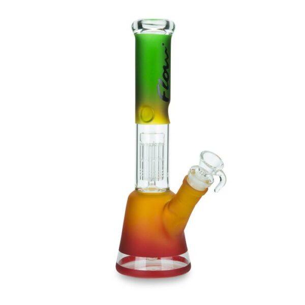 Flow with 8-Arm Tree Perc Rasta Beaker Bong