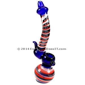 Inferno Serpentine Glass Bubbler