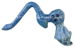 Premuim Label Blue Glass Sidecar Bubbler