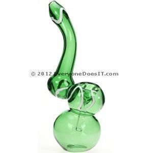 420 Glass Green Glass Bubbler Pipe