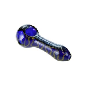 G-Spot Blue and Yellow Dichro Glass Spoon