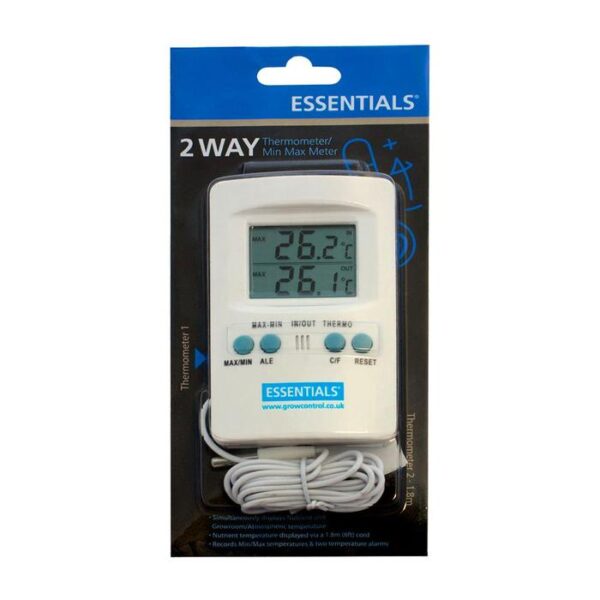 Hydrogarden Digital 2 Way Thermometer Min Max Meter