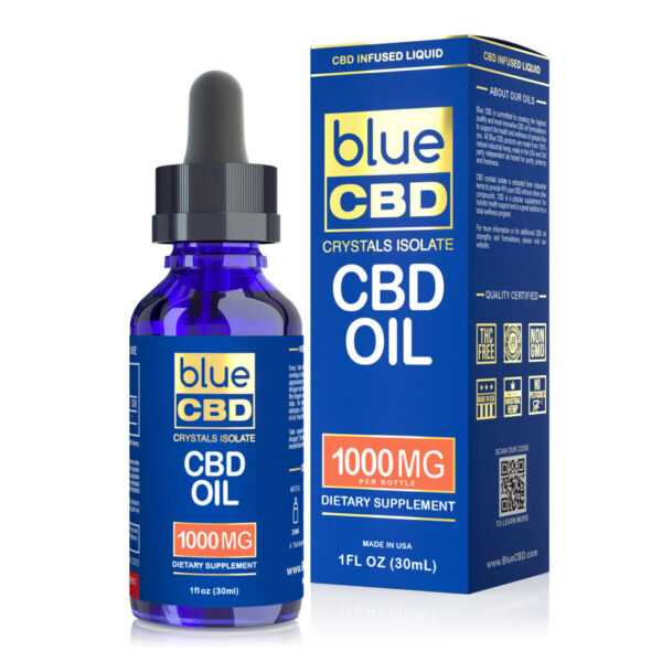 CBD Oil - Blue CBD Crystals Isolate 1000mg (30ml)