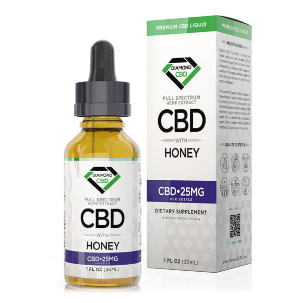 CBD Oil - Diamond CBD Full Spectrum Honey Tincture Oil 25mg (30ml)