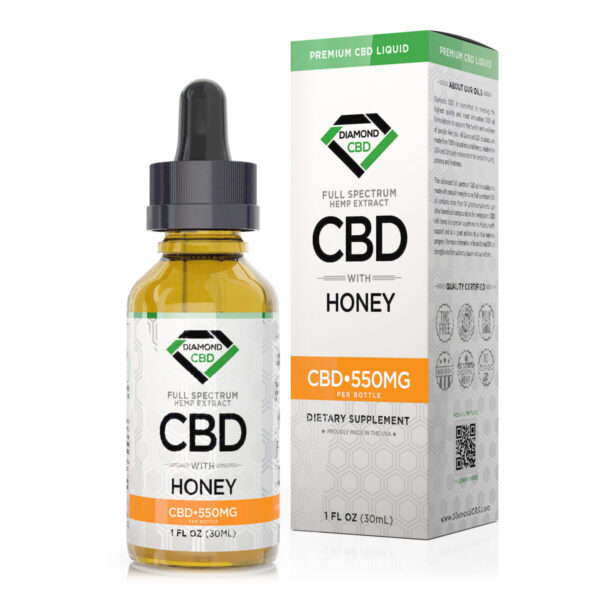 CBD Oil - Diamond CBD Full Spectrum Honey Tincture Oil 550mg (30ml)