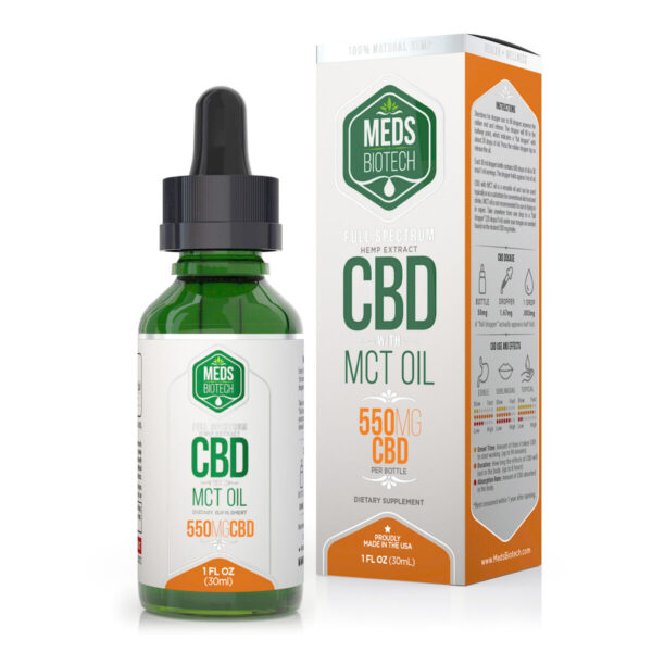 CBD Oil - Meds Biotech Full Spectrum MCT Oil 550mg (30ml)