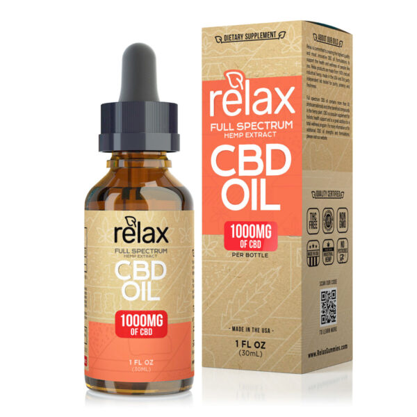 CBD Oil - Relax Full Spectrum Oil 1000mg