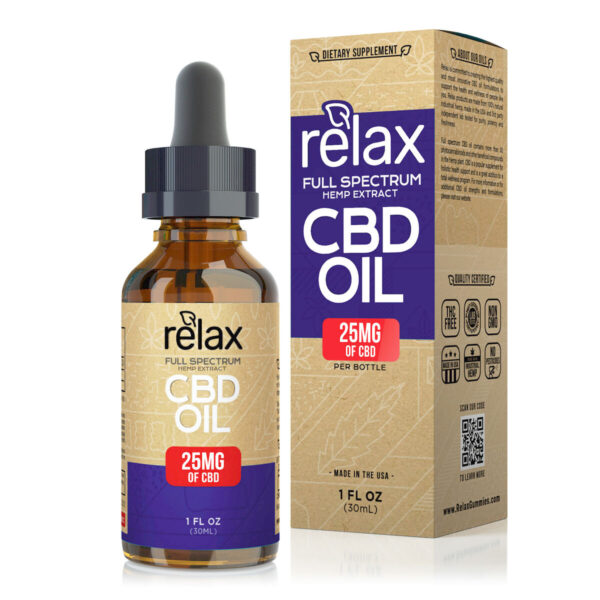 CBD Oil - Relax Full Spectrum Oil 25mg