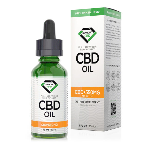 CBD Oil - Unflavored Diamond CBD Oil 550mg