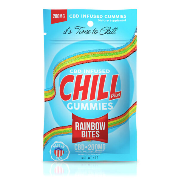 CBD Edibles Chill Plus Gummies CBD Infused Rainbow Bites - 200mg