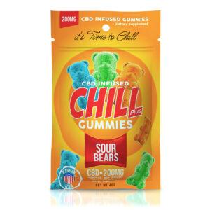 CBD Edibles Chill Plus Gummies CBD Infused Sour Bears - 200mg