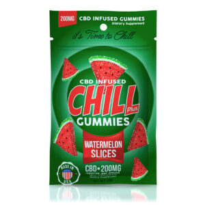 CBD Edibles Chill Plus Gummies CBD Infused Watermelon Slices - 200mg