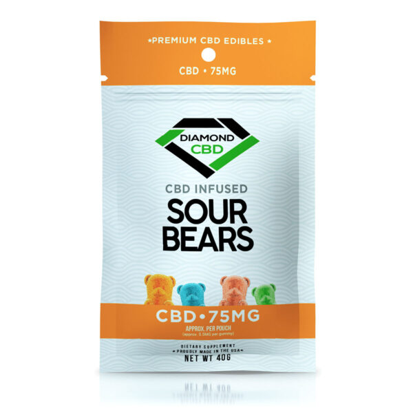 CBD Edibles Diamond CBD Gummies Infused Sour Bears - 75mg