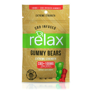 CBD Edibles Relax Gummies CBD Infused Gummy Bears - 100mg