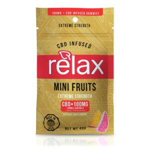 CBD Edibles Relax Gummies CBD Infused Gummy Mini Fruits - 100mg