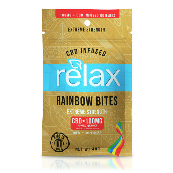 CBD Edibles Relax Gummies CBD Infused Rainbow Bites - 100mg