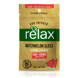 CBD Edibles Relax Gummies CBD Infused Watermelon Slices - 100mg