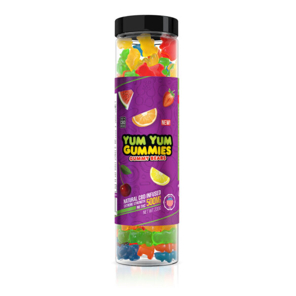 CBD Edibles Yum Yum Gummies CBD Infused Gummy Bears - 500mg