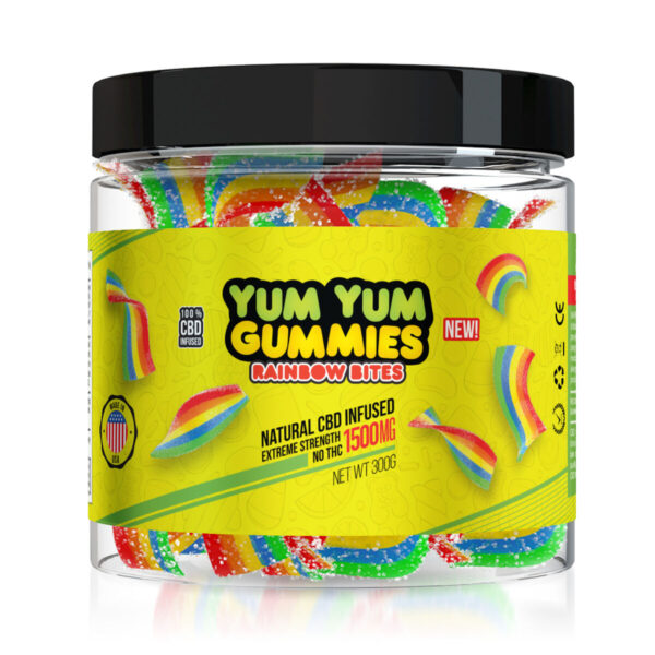 CBD Edibles Yum Yum Gummies CBD Infused Rainbow Bites - 1500mg