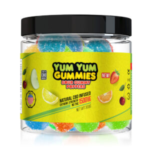 CBD Edibles Yum Yum Gummies CBD Infused Sour Poppers - 1500mg