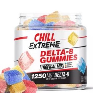 Chill Plus Delta-8 THC Extreme Tropical Mix Gummies 1250