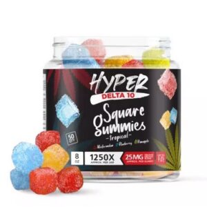 Buy Hyper Delta 10 Square Tropical Gummies 1250X