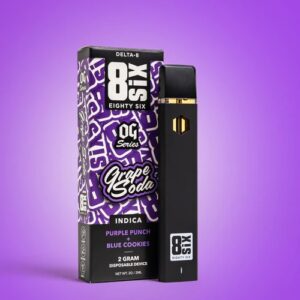 Buy Eighty Six Delta 8 THC Disposable Vape Pen Purple Punch Online USA