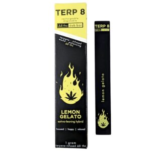 Terp 8 Delta 8 THC Disposable Dab Pen Lemon Gelato 1000mg